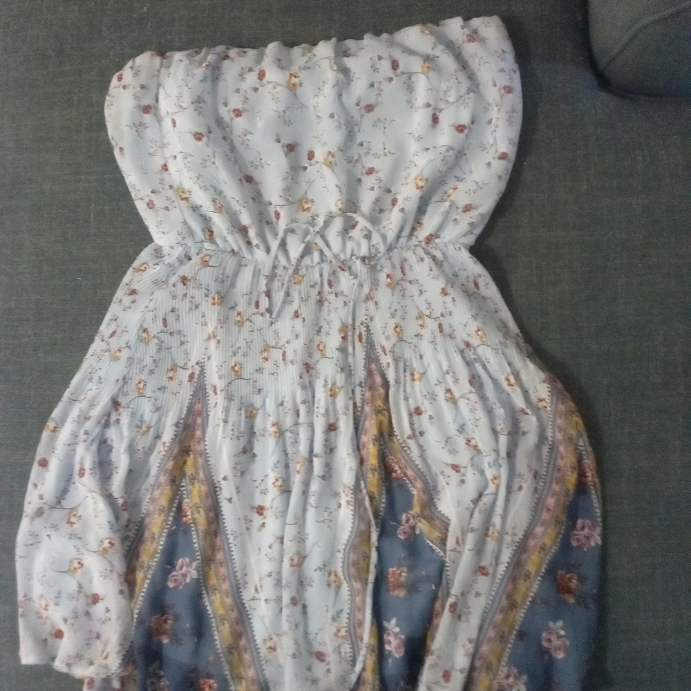 whimsical Strples floral Dress flowy mini flattering romantic feminine delicate
